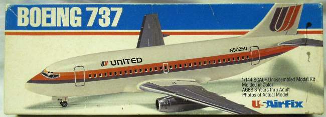 Airfix 1/144 Boeing 737 United Air Lines, 60020 plastic model kit